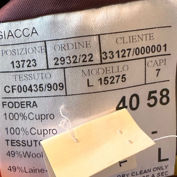 (NWT) CANALI Kei Glen Plaid Sport Jacket - US 48L, Red - Picture 8 of 8